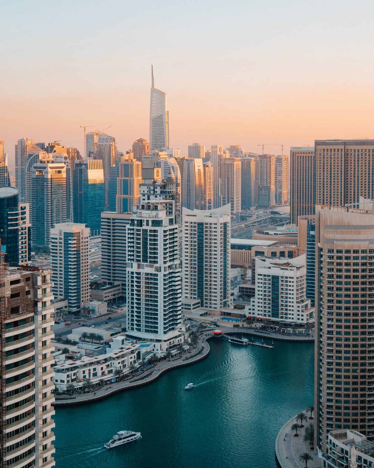 Dubai Canal Skyline and luxury real estate